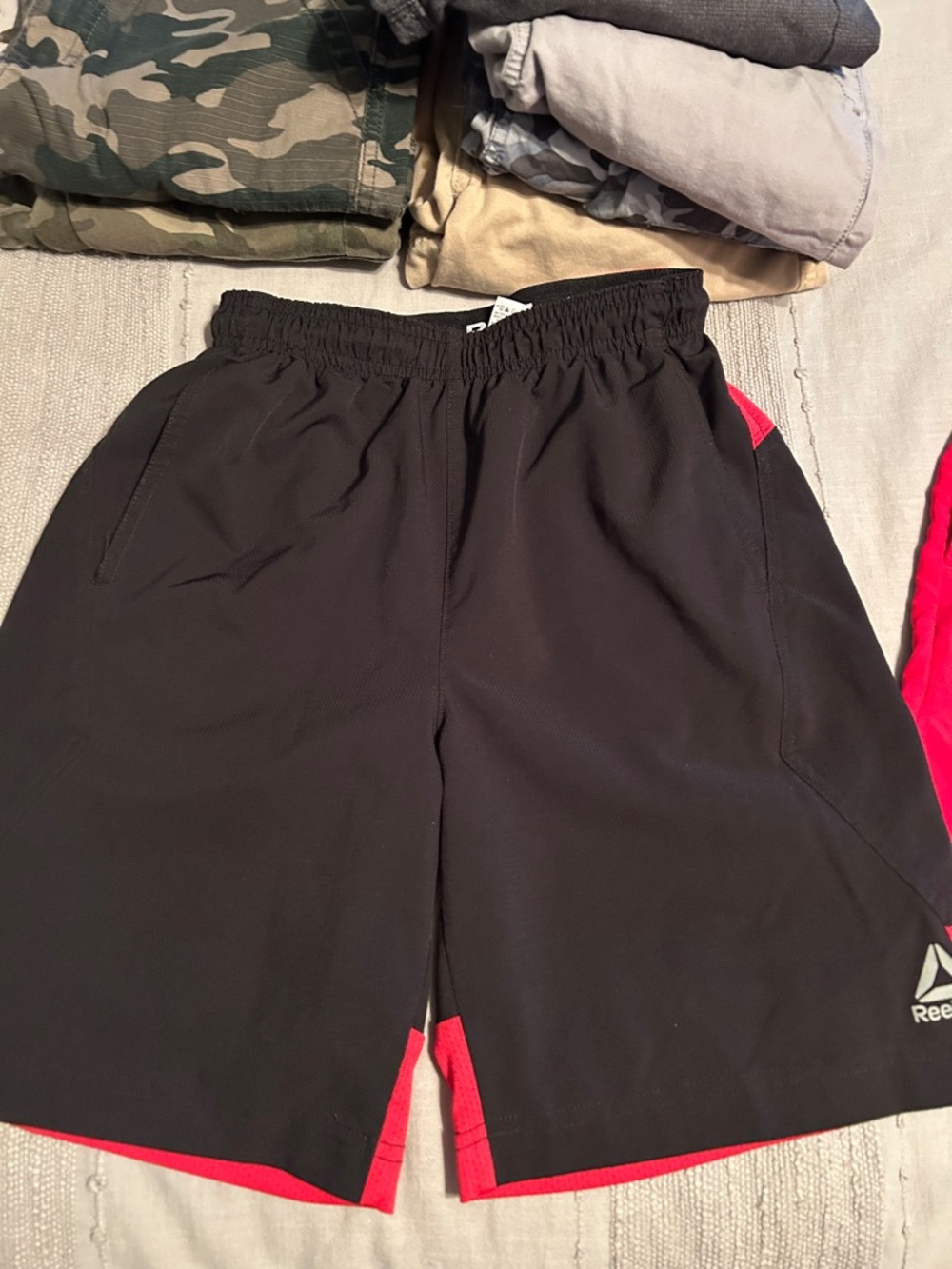 Old Navy Kids Shorts Lot - Red, Black, Gray, Tan, Camo gap Reebok vans 10/12 - Picture 13 of 16
